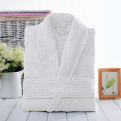 100% Cotton Robe Toweling Terry Robe Unisex lovers Soft Bath Robe Men And Women Nightrobe Sleepwear Male Casual Home Bathrobe