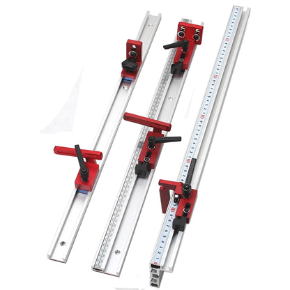 Woodworking T-track Stop T-Slot Limiter Aluminum Miter Track Fence Flip Stop Chute Locator Carpenter DIY Workbench Tools