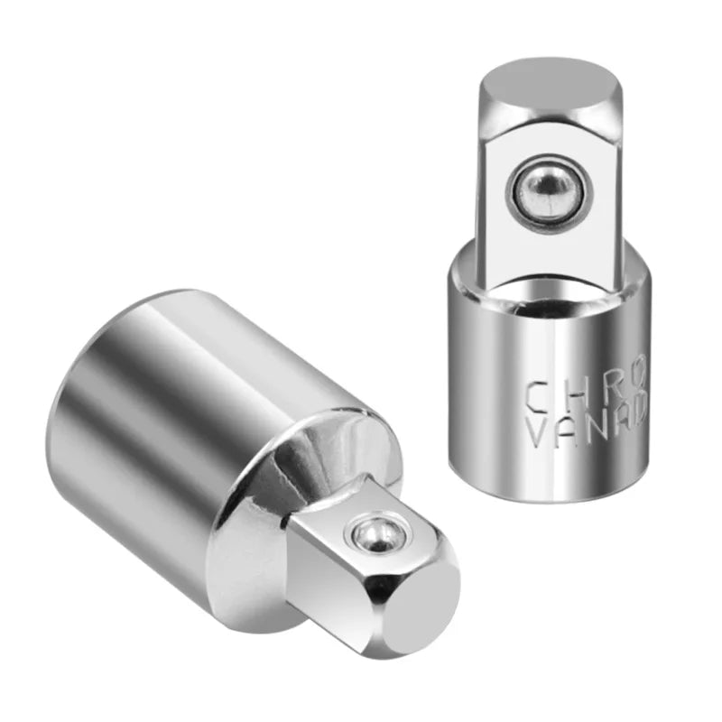 Ratchet Wrench Socket Converter Sleeve Head Adapter 1/2" (Female) to 3/8" (Male), 3/8" (Female) to 1/4" (Male), 1/4" (Female) to 3/8" (Male), 3/8" (Female) to 1/2" (Male) Stainless Steel