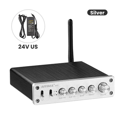 AIYIMA A03 TPA3116 Subwoofer Bluetooth Amplifier HiFi TPA3116D2 2.1 Digital Audio Power Amplifiers 50Wx2+100W Sound Amplifier