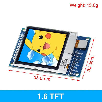 TFT Display, 0.96/1.3/1.44/1.8/2.4/2.8/3.5 Inch TFT Full Color Screen LCD Module, ST7735 ILI9341 Driver Interface SPI for Arduino