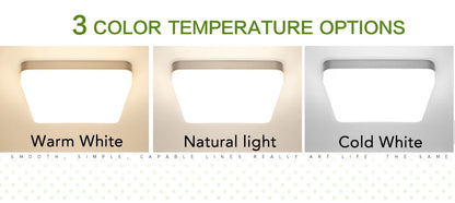Square Led ceiling lamp, bedroom lighting, Neutral white, cold white, warm white, 48W 36W 24W 18W led ceiling light room, MARPOU