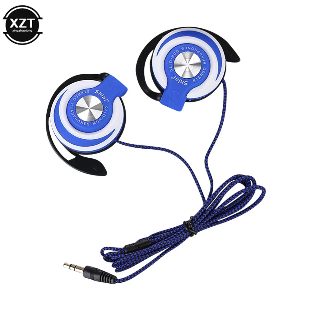 High-quality 3.5mm Wired Headphones HIFI Heavy Bass Headset Over-ear Adjustable Ear Hook Earphones Music Earphone for Phone