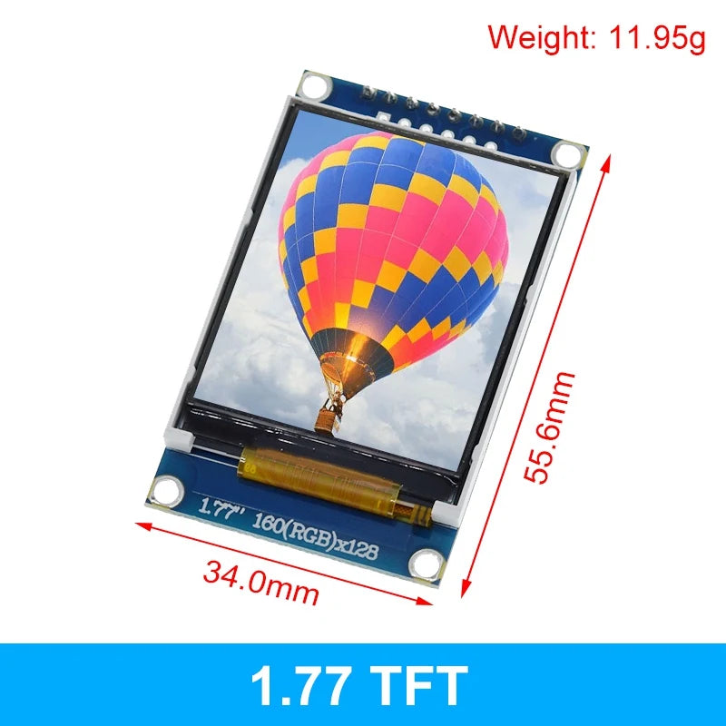 TFT Display, 0.96/1.3/1.44/1.8/2.4/2.8/3.5 Inch TFT Full Color Screen LCD Module, ST7735 ILI9341 Driver Interface SPI for Arduino