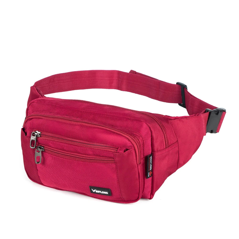 Waist Pack, Casual Functional Fashion Men Waterproof Fanny Pack, Women Belt Bum Bag, Male Phone Wallet Pouch Bags, Unisex 98011