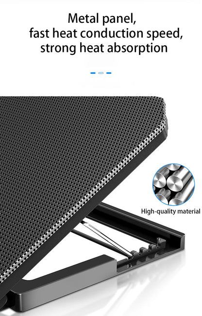 Gaming Laptop Cooler Large Size For 12-16 Inch Notebook Two USB Laptop Cooling Pads Wind Speed Adjustable Silent Laptop Stand