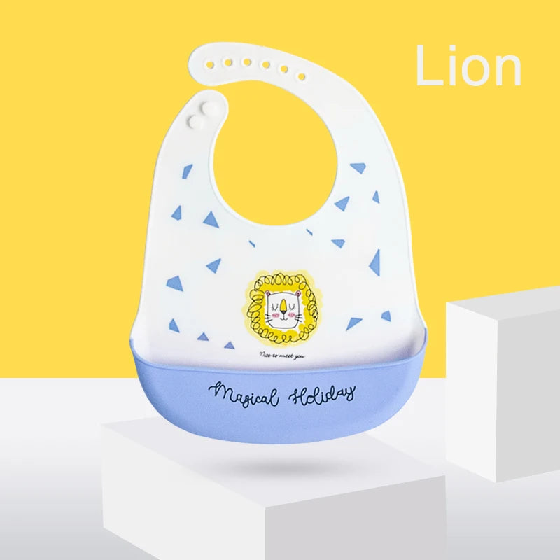 Babero de silicona impermeable para bebé, diseño de plátano, para alimentación de recién nacidos, delantal suave comestible, bufanda ajustable para eructos de bebé