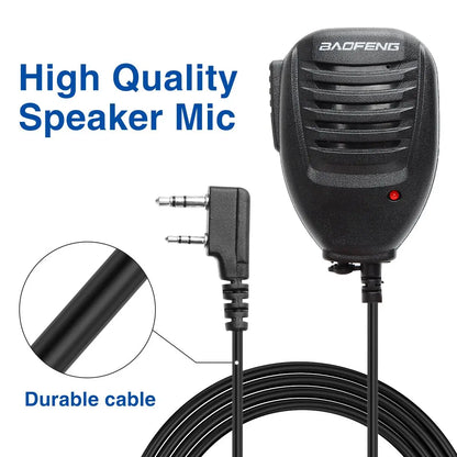 BaoFeng Walkie Talkie BF-780 2 Pin PTT Speaker Mic for Quansheng UV-K5 K6 Baofeng UV-5R BF-888S UV-5RH 21 17 PRO HAM Radio