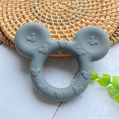 1Pcs, Silicone Dinosaur Teether, Cartoon Animal Rodent Teeth, Necklace Food Grade Baby Chew Toy