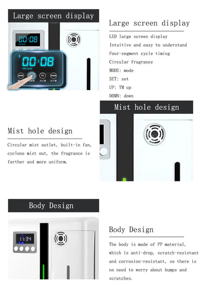 Professional Aroma Diffuser Electric Smell for Home Wall Mounted Fragrance Diffuser Automatic Spray Scent Air Machine For Hotel