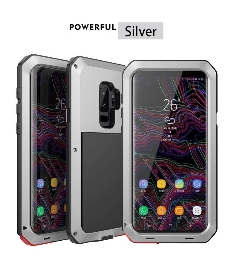 Armor Heavy Duty Protection Case for Samsung Galaxy S20 S24 S10e Note 8 9 10 Plus 20 Ultra 360, Metal Tank Cover