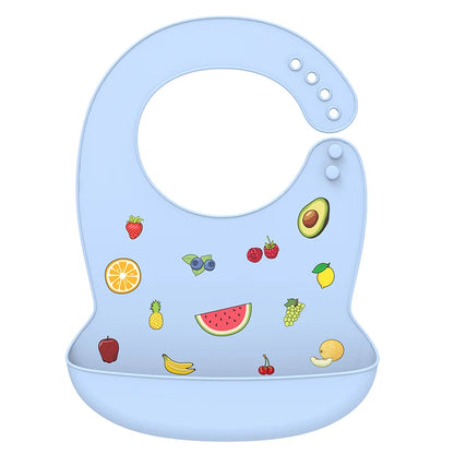 Babero de silicona impermeable para bebé, diseño de plátano, para alimentación de recién nacidos, delantal suave comestible, bufanda ajustable para eructos de bebé