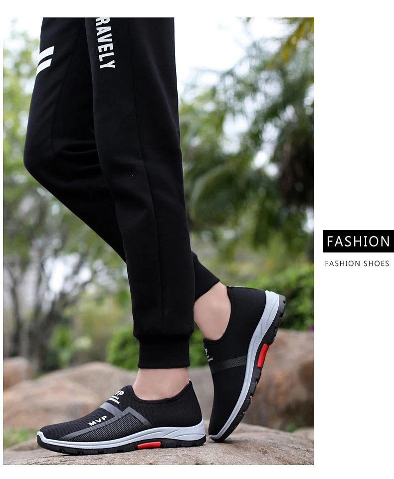 Summer Mesh Men Shoes, Lightweight Sneakers, Men Fashion Casual Walking Shoes, Breathable Slip-on Mens Loafers, Zapatillas Hombre