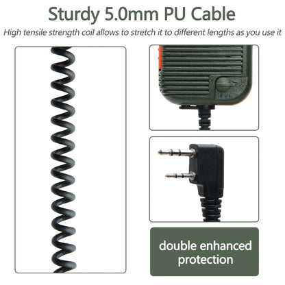Baofeng AR-152 Tactical Remote Speaker Mic K Plug 2 Pin Volume Adjustable For AR-152 UV-5R UV-25 PRO Walkie Talkie Two Way Radio