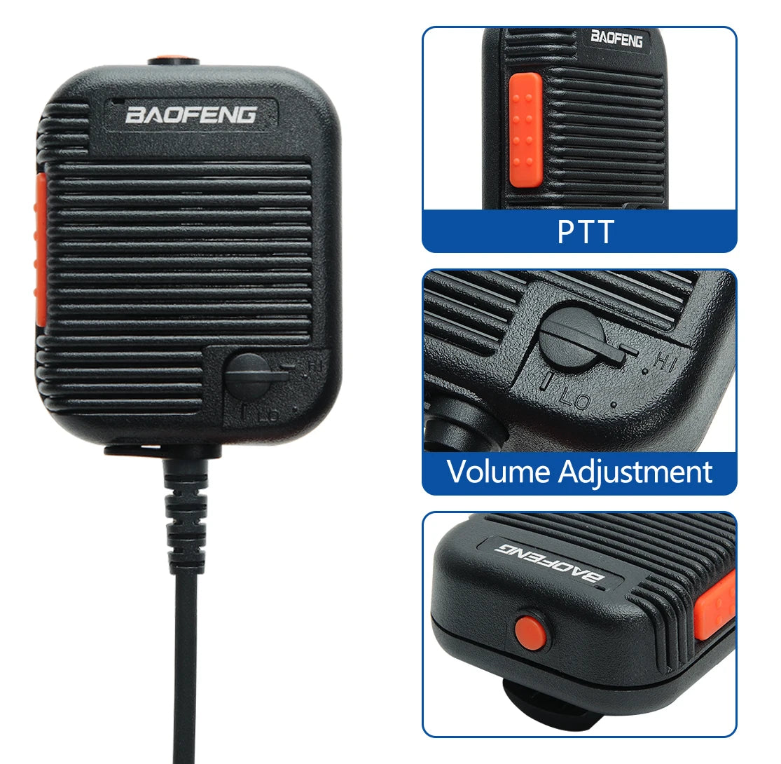 Baofeng AR-152 Tactical Remote Speaker Mic K Plug 2 Pin Volume Adjustable For AR-152 UV-5R UV-25 PRO Walkie Talkie Two Way Radio