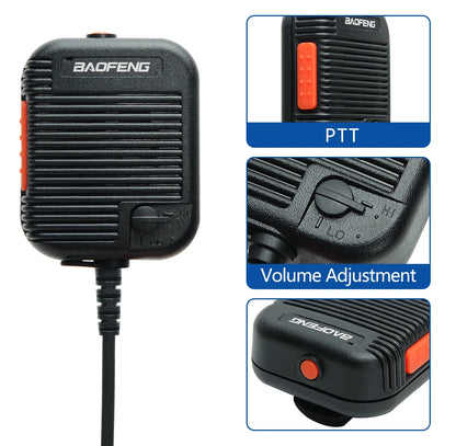 Baofeng AR-152 Tactical Remote Speaker Mic K Plug 2 Pin Volume Adjustable For AR-152 UV-5R UV-25 PRO Walkie Talkie Two Way Radio