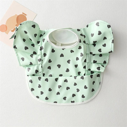 Baby Bibs INS Nordic Style Angel Feed Pocket Burp Girl Boy Infant Meals Bib Waterproof Easy Clean Cute Elephant Bibs Soft PU