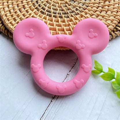1Pcs, Silicone Dinosaur Teether, Cartoon Animal Rodent Teeth, Necklace Food Grade Baby Chew Toy