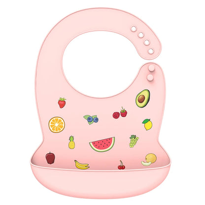 Babero de silicona impermeable para bebé, diseño de plátano, para alimentación de recién nacidos, delantal suave comestible, bufanda ajustable para eructos de bebé