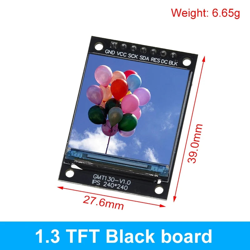 TFT Display, 0.96/1.3/1.44/1.8/2.4/2.8/3.5 Inch TFT Full Color Screen LCD Module, ST7735 ILI9341 Driver Interface SPI for Arduino