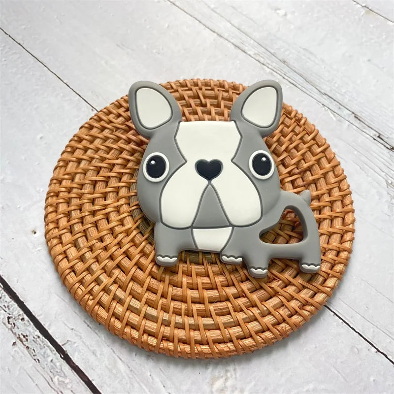 1Pcs, Silicone Dinosaur Teether, Cartoon Animal Rodent Teeth, Necklace Food Grade Baby Chew Toy