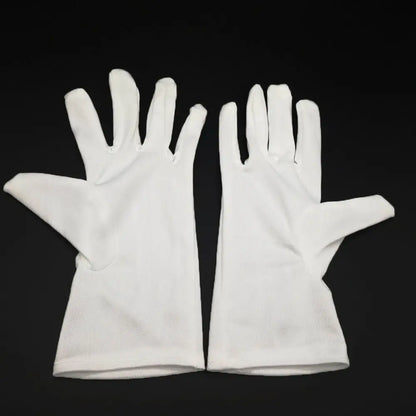 1Pair White Formal Gloves, Tuxedo Honor Guard Parade Inspection Collection Serve Thin Gloves, Thick Gloves, Performance Gloves, Men