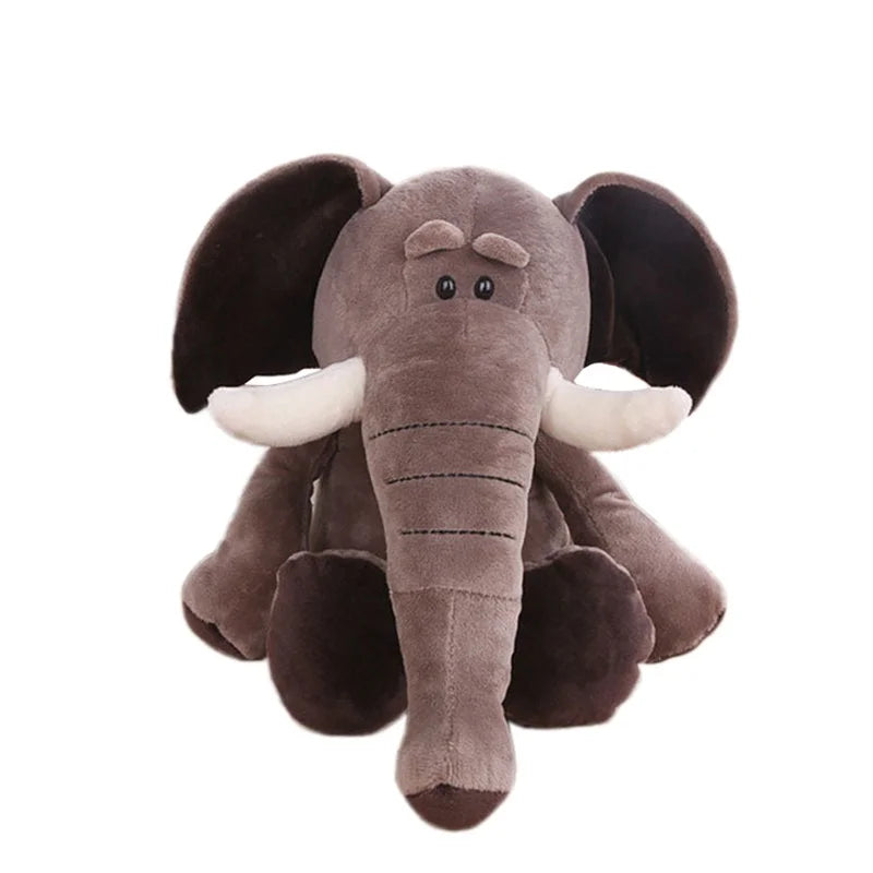 Stuffed Plush Animal Toys Soft Dolls Jungle Lion Elephant Tiger Dog Fox Monkey Deer Children Gift Kawaii Baby Kids Hobby Toys