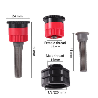 1Pc, Pop-up Sprinklers Replacement, Scattering Nozzles, 0~360 Degree Adjustable Garden Park Or Farm Grass Lawn Or Crops Irrigation Tool