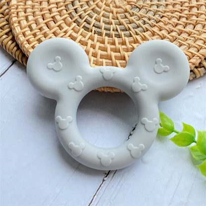 1Pcs, Silicone Dinosaur Teether, Cartoon Animal Rodent Teeth, Necklace Food Grade Baby Chew Toy