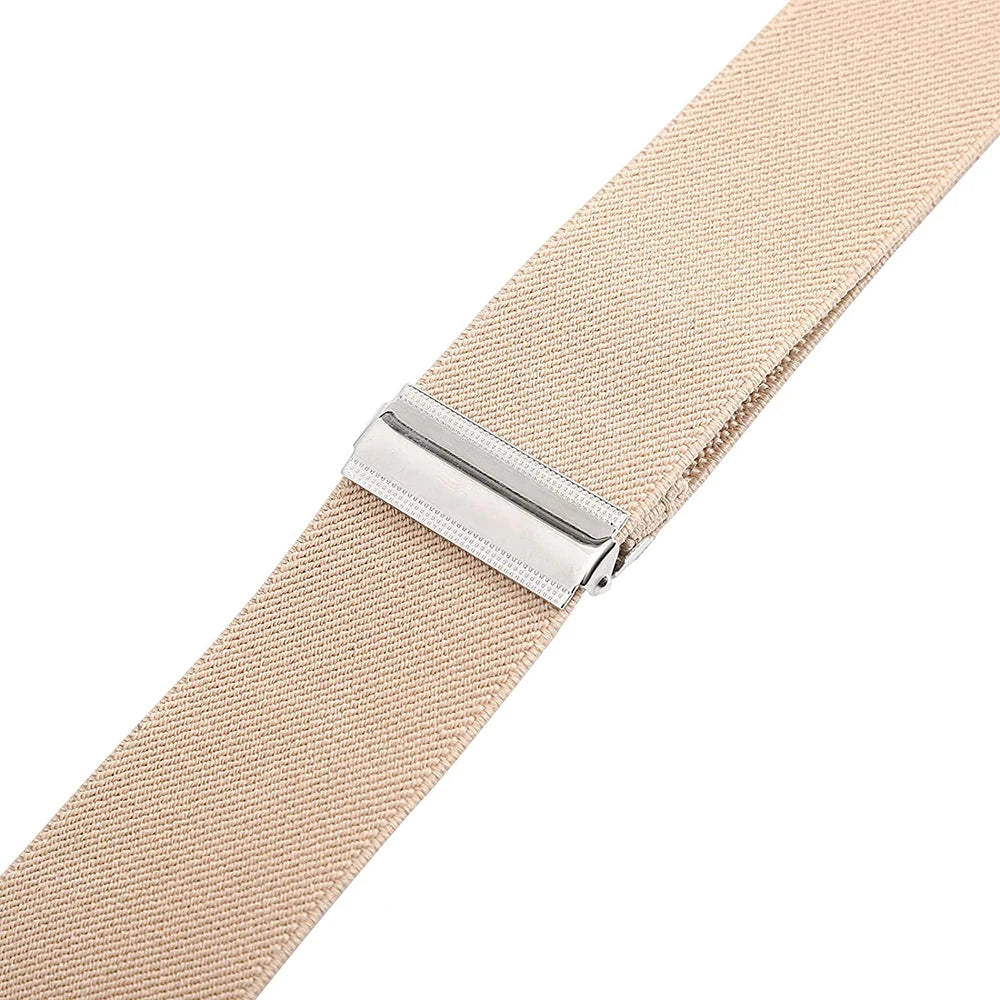 Vintage Suspenders Men Women Adult Leather Trimmed Button End Y Back Adjustable Elastic Trouser Braces Straps Belt Wedding Party