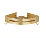 Corner Shelf, Wall Mounted Bathroom Shelf, Brushed Gold Aluminum Bath Shower Shelf, Bath Shampoo Holder Corner shelf