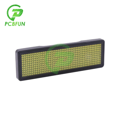 Rechargeable Bluetooth Digital LED Badge DIY Programmable Scrolling Message Mini LED Name Tag Badge Module Support 15 Languages