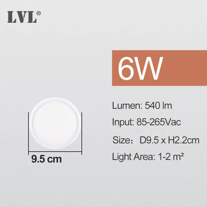 LED Ceiling Light 6W 9W 13W 18W 24W Modern Surface Ceiling Lamp AC85-265V For Kitchen Bedroom Bathroom Lamps