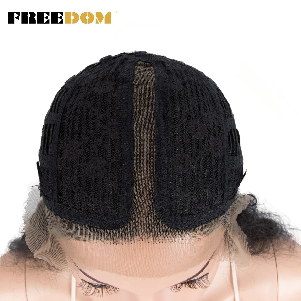 Synthetic Lace Front Wig, Long Deep Wavy Ombre Blonde Ginger Lace Wigs For Black Women, Heat Resistant Cosplay Wigs, FREEDOM