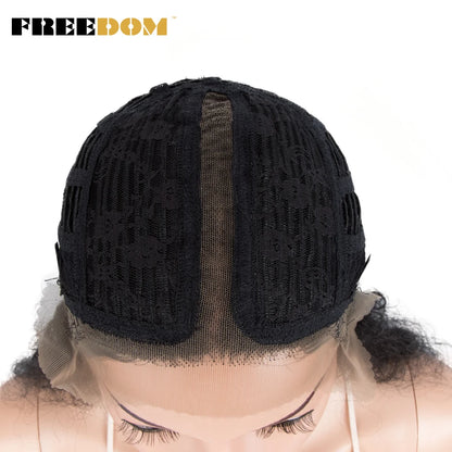 Synthetic Lace Front Wig, Long Deep Wavy Ombre Blonde Ginger Lace Wigs For Black Women, Heat Resistant Cosplay Wigs, FREEDOM