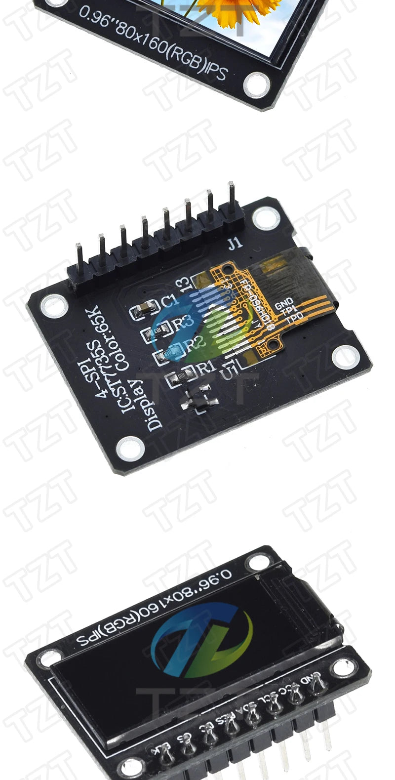 TFT Display 0.96 / 1.3 inch IPS 7P SPI HD 65K Full Color LCD Module ST7735 / ST7789 Drive IC 80*160 240*240 (Not OLED)