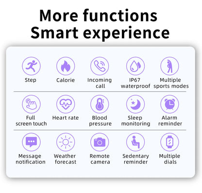 LIGE New Smart Watch, Women Men Ladies Gift, Sport Fitness Men Women Watches, Heart Rate Monitor, Waterproof Smartwatch For Android IOS