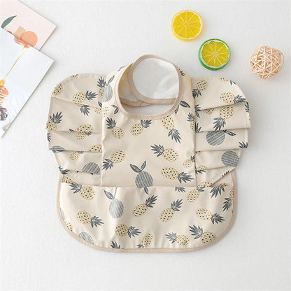 Baby Bibs INS Nordic Style Angel Feed Pocket Burp Girl Boy Infant Meals Bib Waterproof Easy Clean Cute Elephant Bibs Soft PU