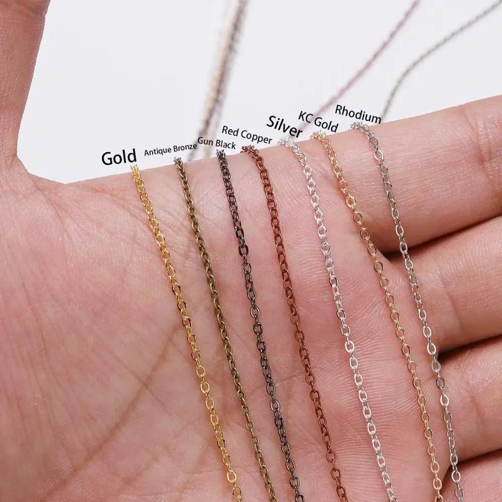 5M/lot, Gold/Bronze Plated Necklace Chain For Jewelry Making Findings, DIY Necklace Chains Materials, Handmade Supplies
