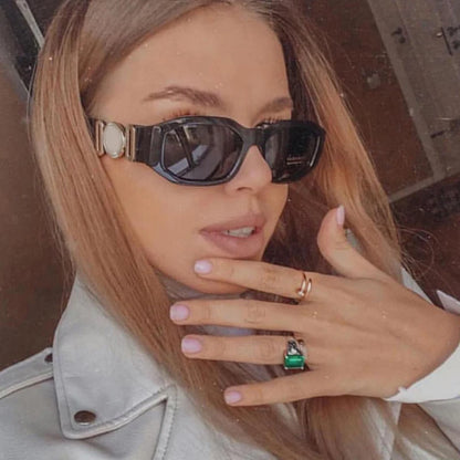 Vintage Polygon Sunglasses, Woman Fashion Brand, Small Frame Sun Glasses, Female Personality Candy Colors Retro Designer Shades