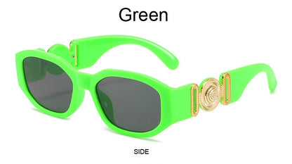 Vintage Polygon Sunglasses, Woman Fashion Brand, Small Frame Sun Glasses, Female Personality Candy Colors Retro Designer Shades