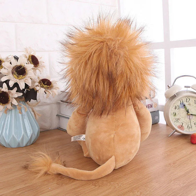 Stuffed Plush Animal Toys Soft Dolls Jungle Lion Elephant Tiger Dog Fox Monkey Deer Children Gift Kawaii Baby Kids Hobby Toys