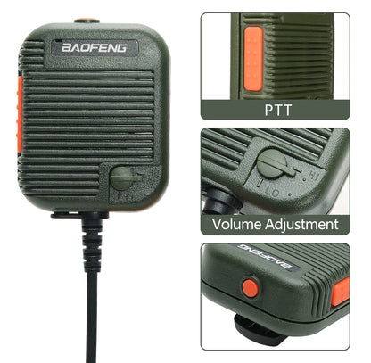 Baofeng AR-152 Tactical Remote Speaker Mic K Plug 2 Pin Volume Adjustable For AR-152 UV-5R UV-25 PRO Walkie Talkie Two Way Radio