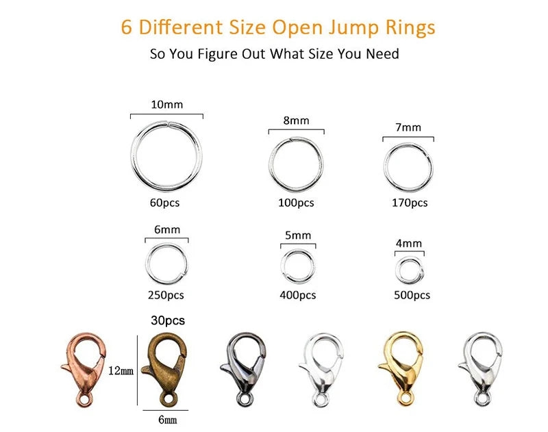 A Set Jewelry Findings Tool Set Open Jump Rings, Jewelry Pliers, Lobster Clasps Hooks, Jewelry Tweezers Jewelry Making Supplies