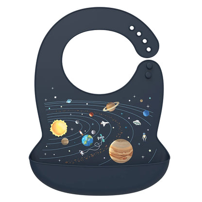 Babero de silicona impermeable para bebé, diseño de plátano, para alimentación de recién nacidos, delantal suave comestible, bufanda ajustable para eructos de bebé