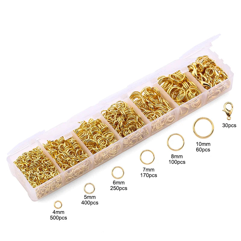 A Set Jewelry Findings Tool Set Open Jump Rings, Jewelry Pliers, Lobster Clasps Hooks, Jewelry Tweezers Jewelry Making Supplies