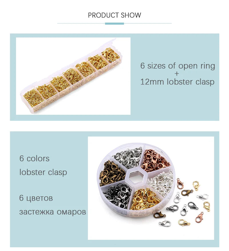 A Set Jewelry Findings Tool Set Open Jump Rings, Jewelry Pliers, Lobster Clasps Hooks, Jewelry Tweezers Jewelry Making Supplies