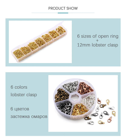 A Set Jewelry Findings Tool Set Open Jump Rings, Jewelry Pliers, Lobster Clasps Hooks, Jewelry Tweezers Jewelry Making Supplies
