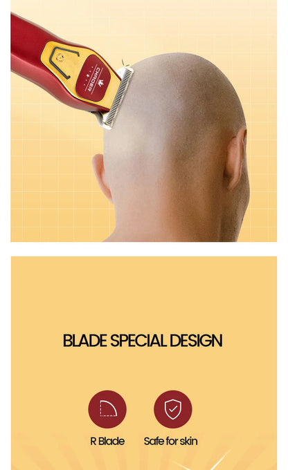 Powerful Professional Hair Trimmer For Men, 0 MM T Blade Electric Clipper, Rechargeable Barber Haircut Machine, Beard Trimmer Shaver