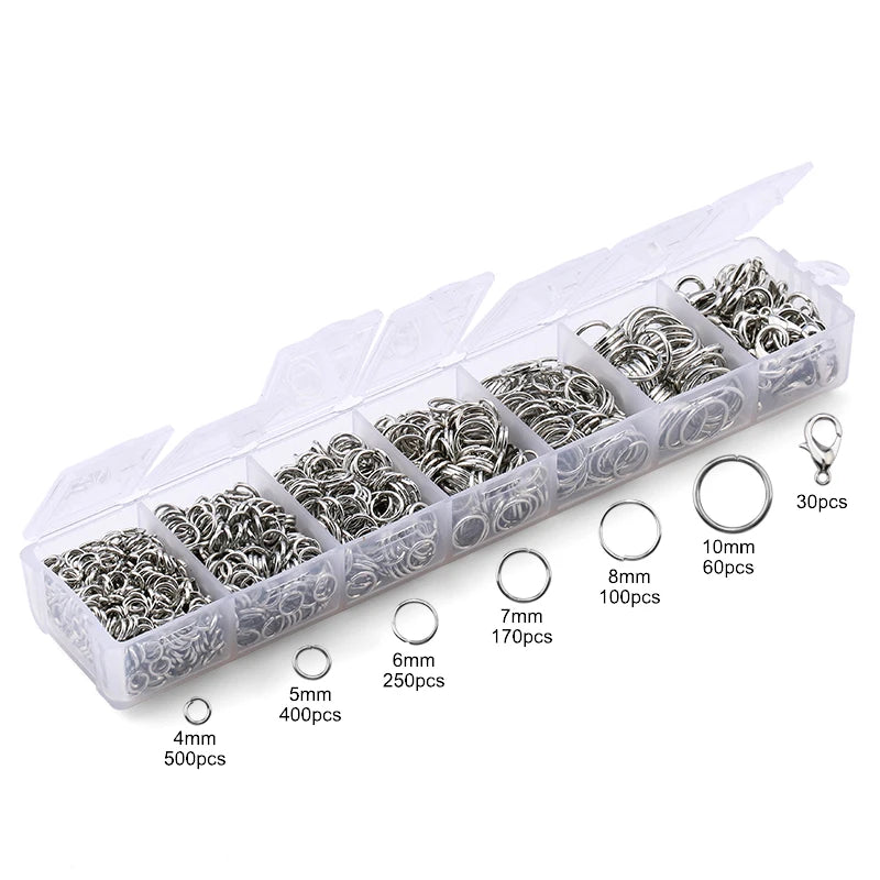A Set Jewelry Findings Tool Set Open Jump Rings, Jewelry Pliers, Lobster Clasps Hooks, Jewelry Tweezers Jewelry Making Supplies